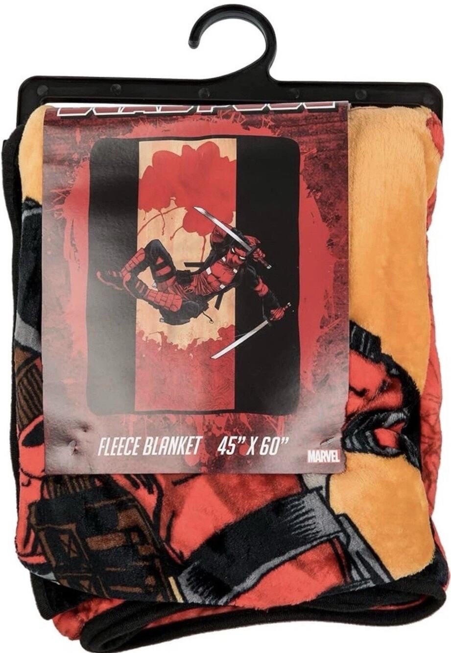 Marvel Studios Deadpool 45”x 60” Fleece Throw Blanket New